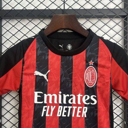 Maglia Home AC Milan bambino stagione 2025-2026 in rosso e nero